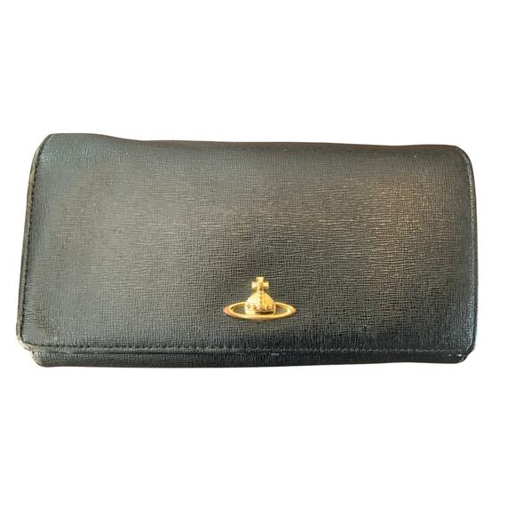 Vivian Westwood Handbags - Vivian Westwood long black designer wallet *as is*